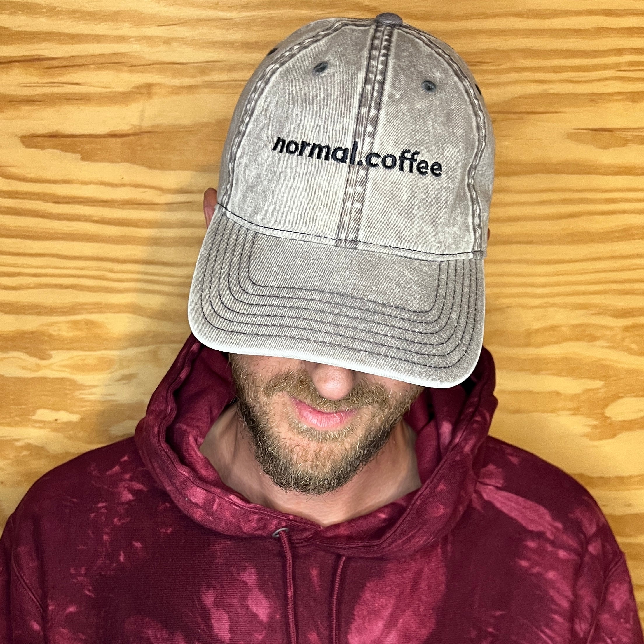 normal.coffee distressed cap